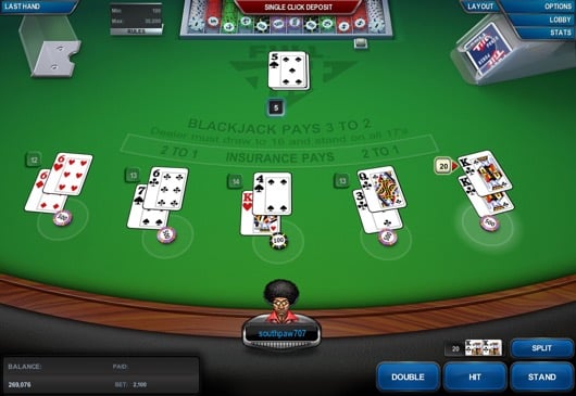 Full Tilt Blackjack View