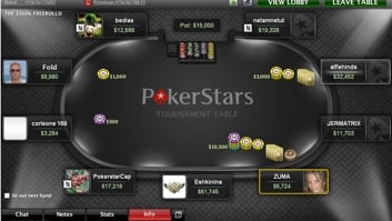 PokerStars Tournament Table View